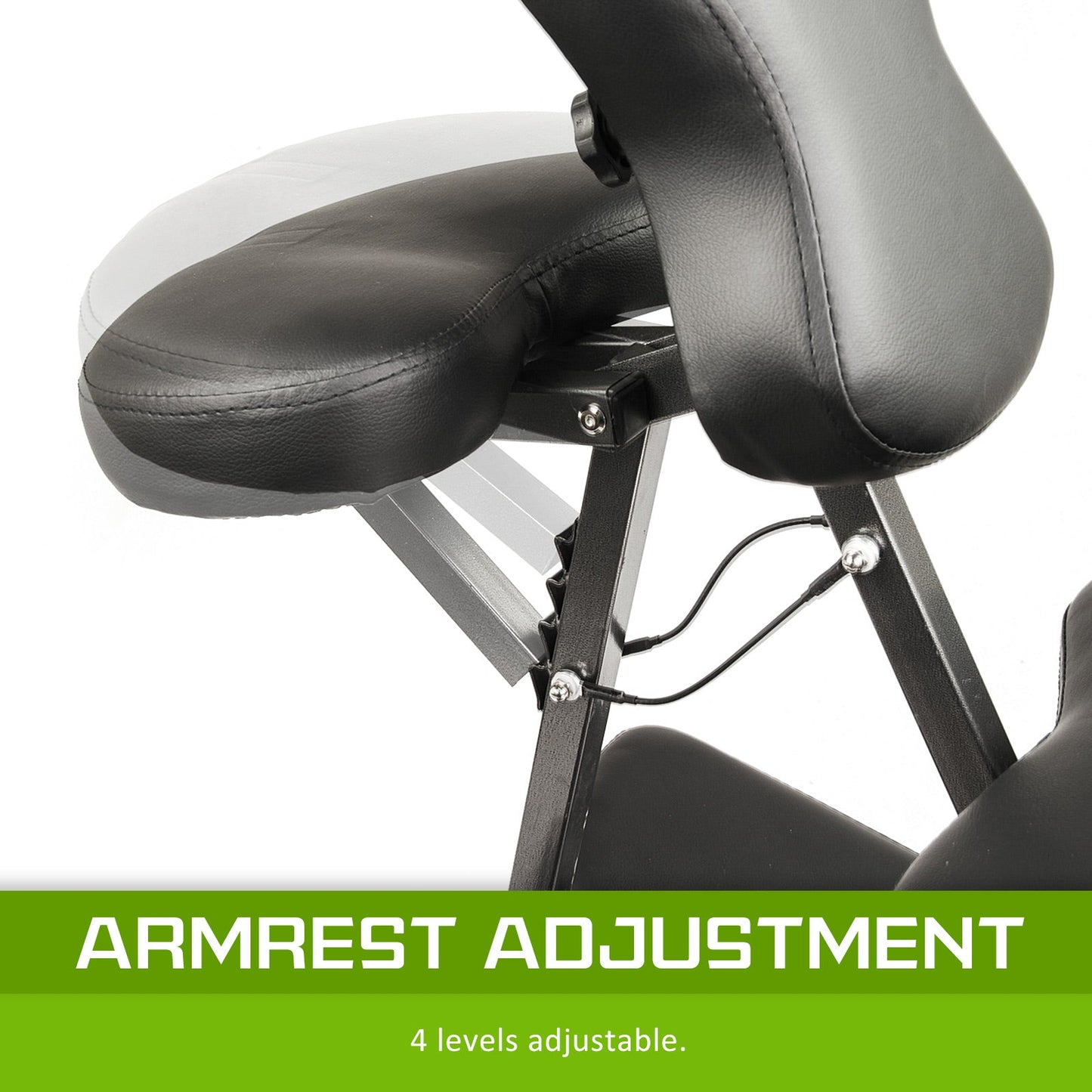 Aluminium Portable Beauty Massage Foldable Chair Table BLACK - MassageGear