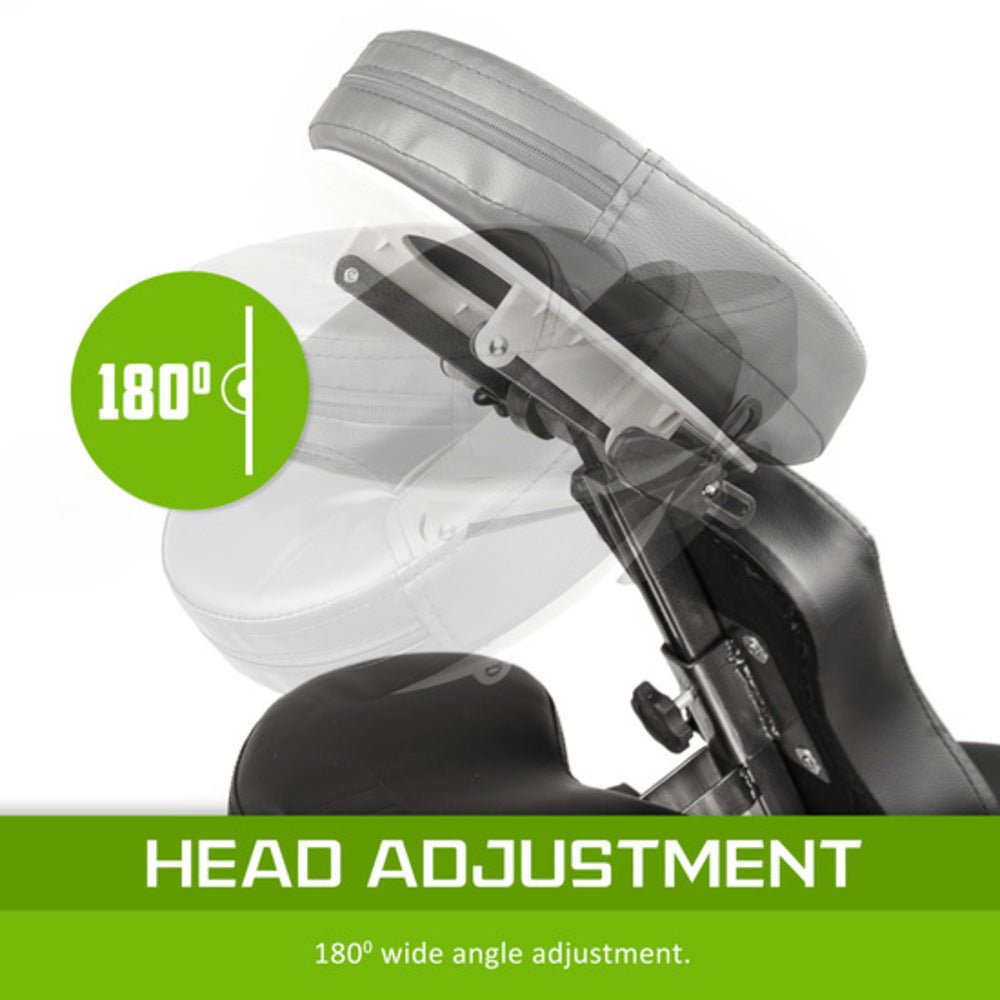 Aluminium Portable Beauty Massage Foldable Chair Table BLACK - MassageGear