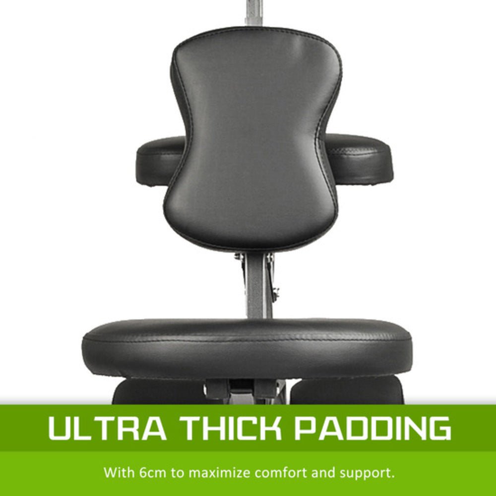 Aluminium Portable Beauty Massage Foldable Chair Table BLACK - MassageGear