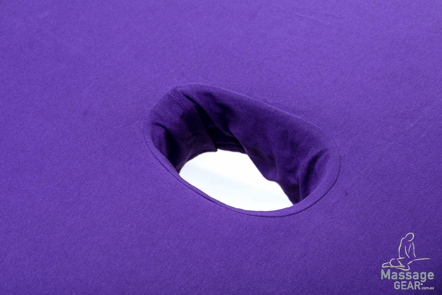 Massage Table Fitted Stretch Cotton Sheet with Face Hole - MassageGear