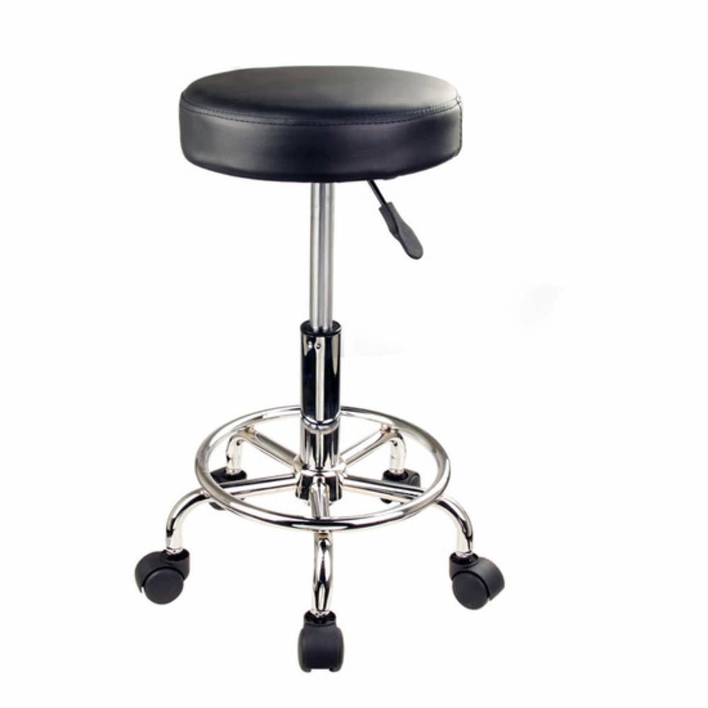 Swivel Salon Barber Stool Chair Round Type BLACK - MassageGear