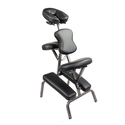 Aluminium Portable Beauty Massage Foldable Chair Table BLACK - MassageGear
