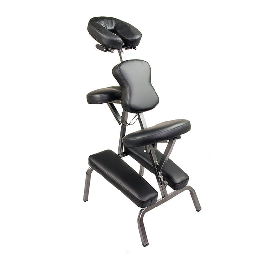 Aluminium Portable Beauty Massage Foldable Chair Table BLACK - MassageGear