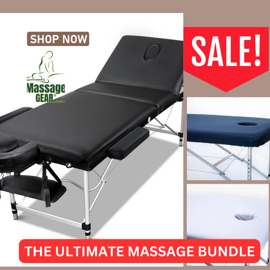 Massage Table with 3 Massage Fitted Covers with facehole - EOFY Special - MassageGear