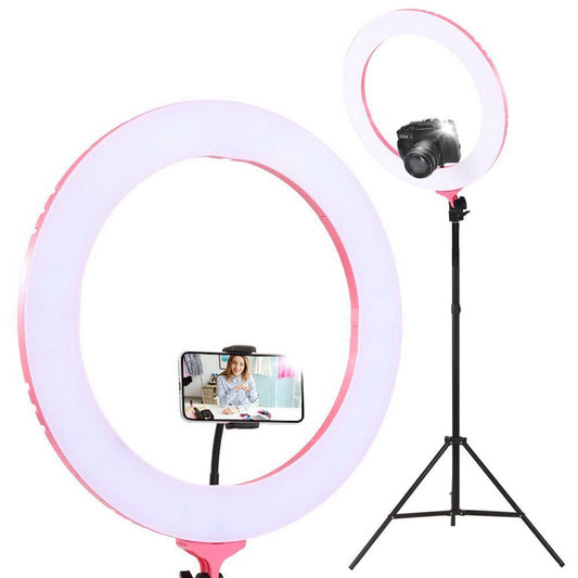 MG Ring Light 19" Tripod Stand Pink - MassageGear