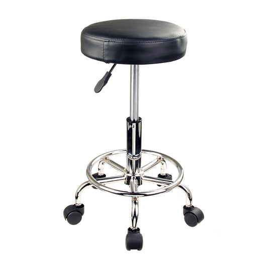 Swivel Salon Barber Stool Chair Round Type BLACK - MassageGear