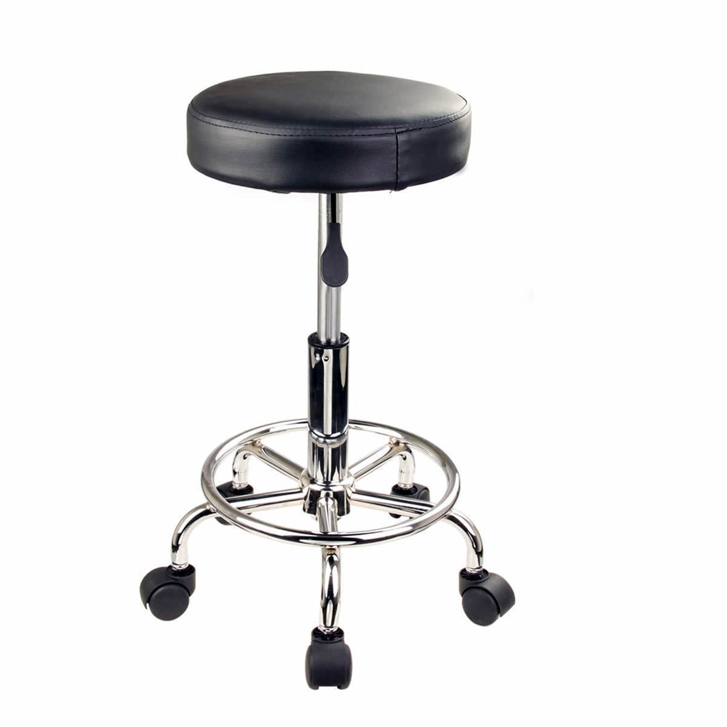 Swivel Salon Barber Stool Chair Round Type BLACK - MassageGear